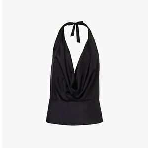 Reformation X Laura Harrier Holt Halter-Neck Silk Top